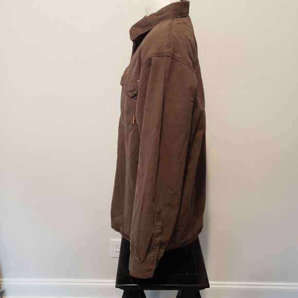 NFL Super Bowl LVII Chief vs Eagles Jacket Canvas Lined Jacket Size XXL Brown - Picture 4 of 13